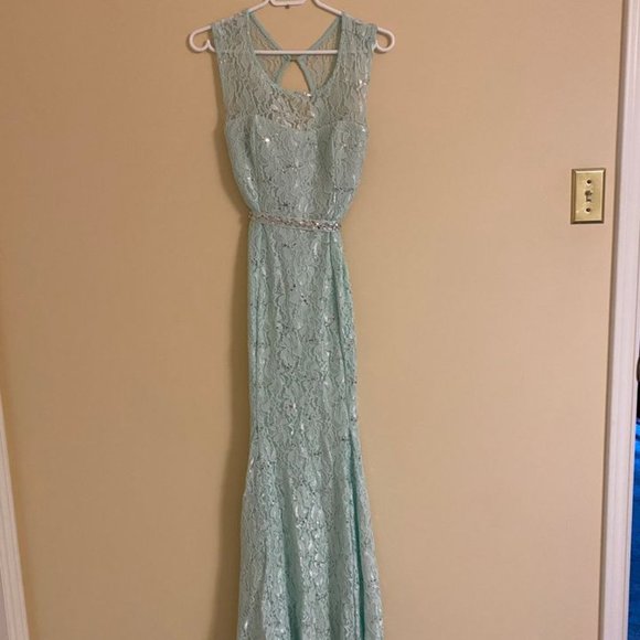 Lace Prom Dress - Picture 3 of 7